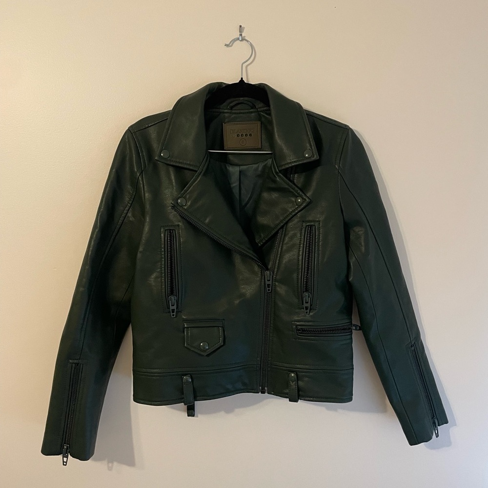 Blank NYC Dark Green Leather Jacket